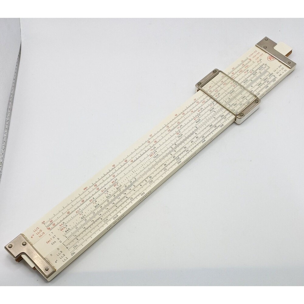 Vintage Frederick Post Versalog Hemmi Bamboo Slide Rule 1460 Japan